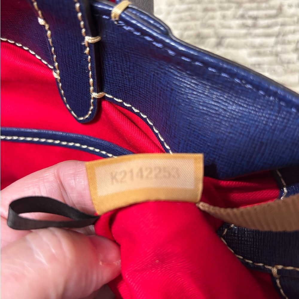 Dooney & Bourke Marine Blue Brenna Leather Bag - Picture 8 of 12